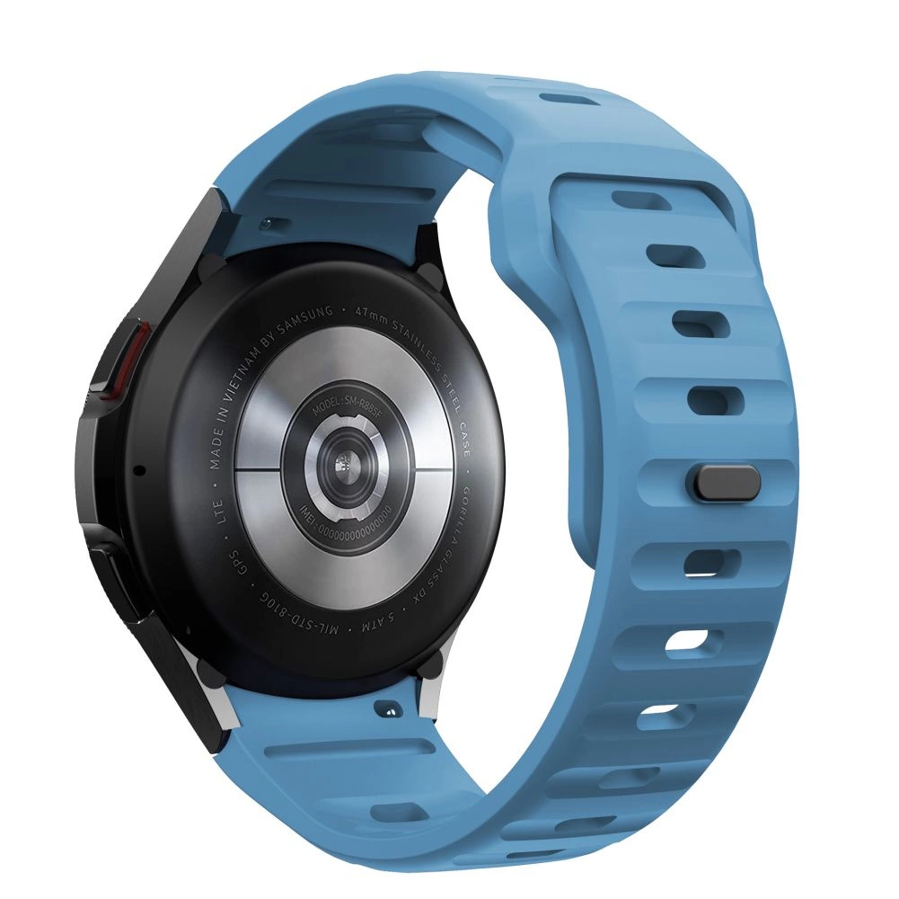 Tech-Protect Silicone Line Strap for Samsung Galaxy Watch 4 / 5 / 5 Pro / 6 / 7 / FE - Blueeng