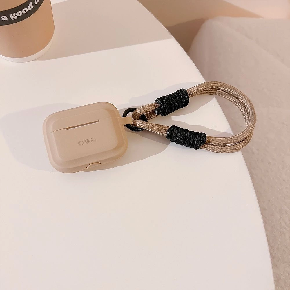 Tech-Protect Silicone Rope Case for Apple AirPods Pro 1/2 - Light Browneng