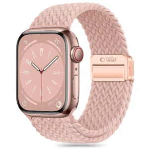 Tech-Protect Nylonmag Strap for Apple Watch 4 / 5 / 6 / 7 / 8 / 9 / SE / Ultra 1 / 2 (42 / 44 / 45 / 49 mm) - Pinkeng