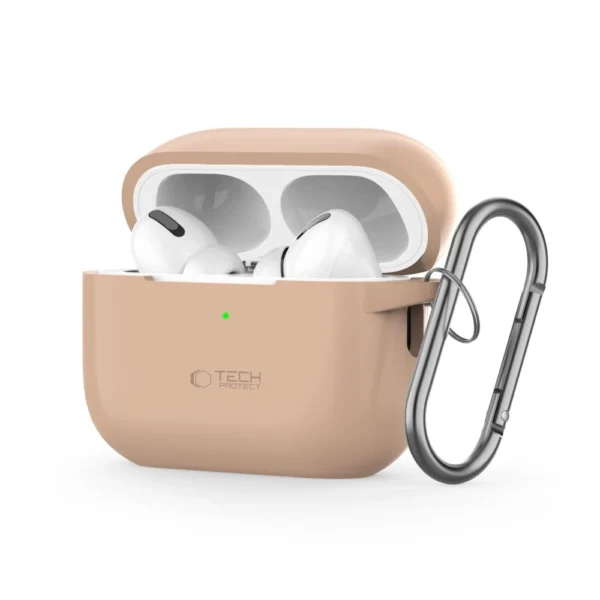 Tech-Protect Silicone Hook Case for Apple AirPods Pro 1 / 2 - Beigeeng