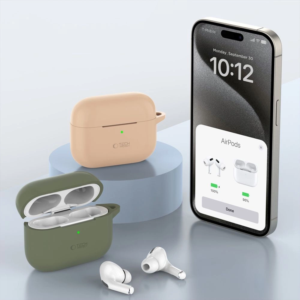 Tech-Protect Silicone Hook Case for Apple AirPods Pro 1 / 2 - Blueeng