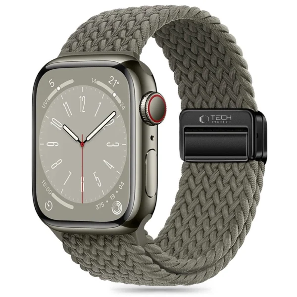 Tech-Protect Nylonmag Strap for Apple Watch 4 / 5 / 6 / 7 / 8 / 9 / SE / Ultra 1 / 2 (42 / 44 / 45 / 49 MM) - Greeneng