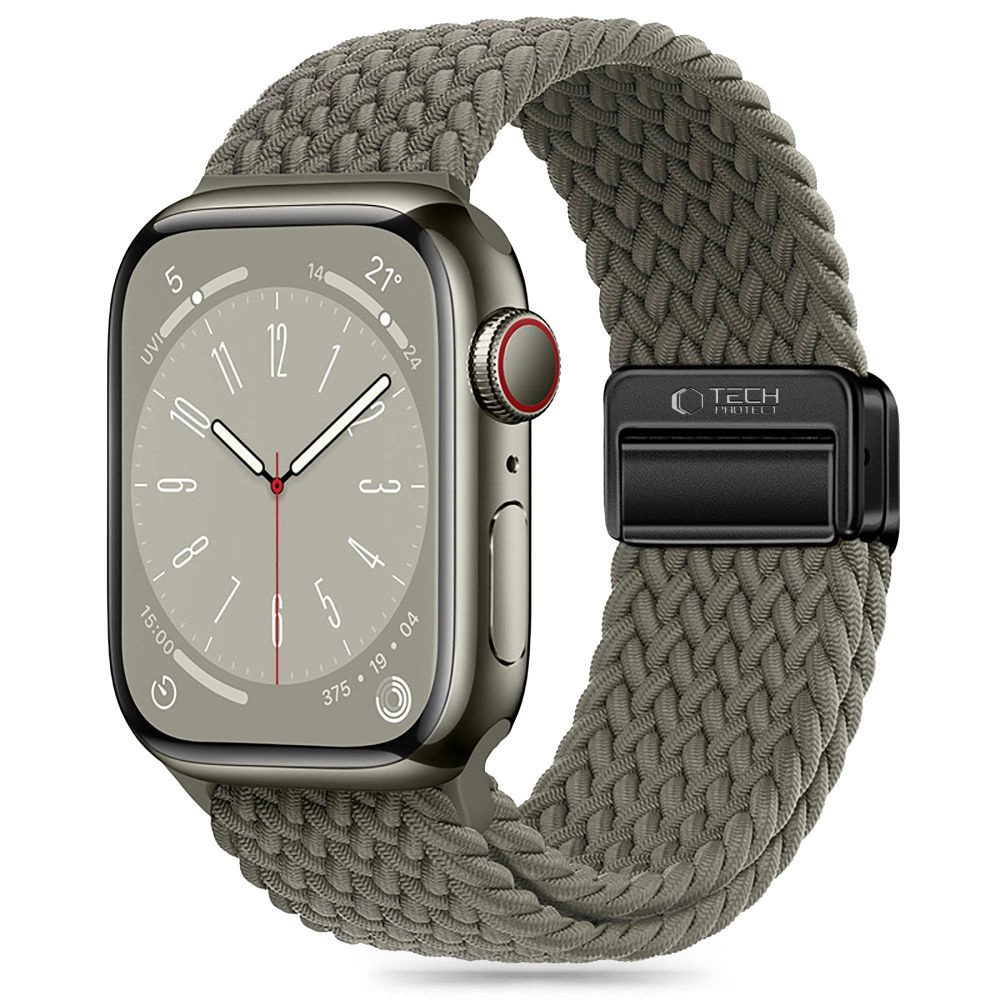 Tech-Protect Nylonmag Strap for Apple Watch 4 / 5 / 6 / 7 / 8 / 9 / SE / Ultra 1 / 2 (42 / 44 / 45 / 49 MM) - Greeneng