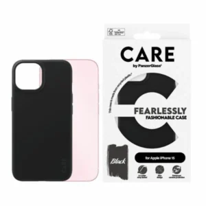 CARE by PanzerGlass Fearlessly Fashionable Case for iPhone 15 - Blackeng