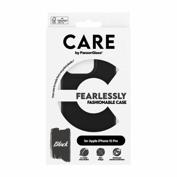 CARE by PanzerGlass Fearlessly Fashionable Case for iPhone 15 Pro - Blackeng