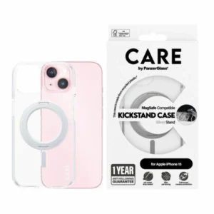 CARE by PanzerGlass Kickstand Case MagSafe for iPhone 15 - silvereng