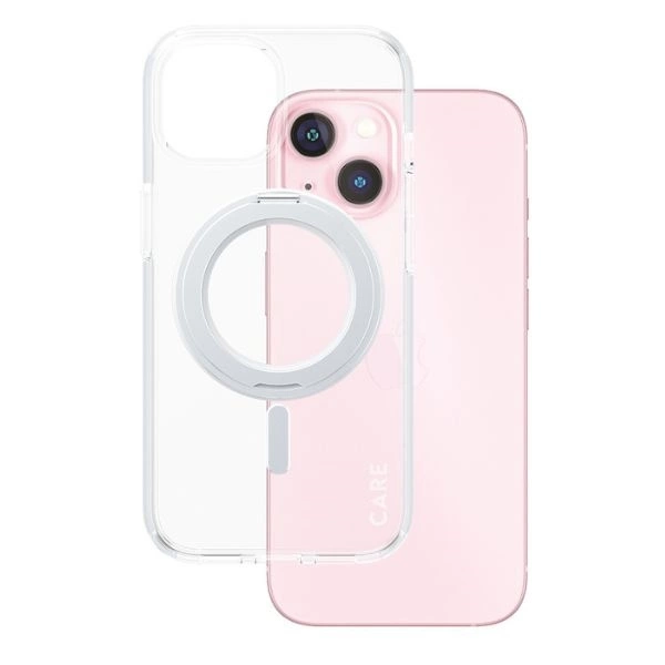 CARE by PanzerGlass Kickstand Case MagSafe for iPhone 15 - silvereng