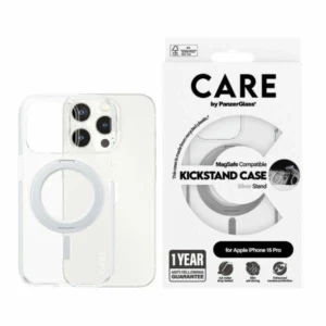 CARE by PanzerGlass Kickstand Case MagSafe for iPhone 15 Pro - silvereng