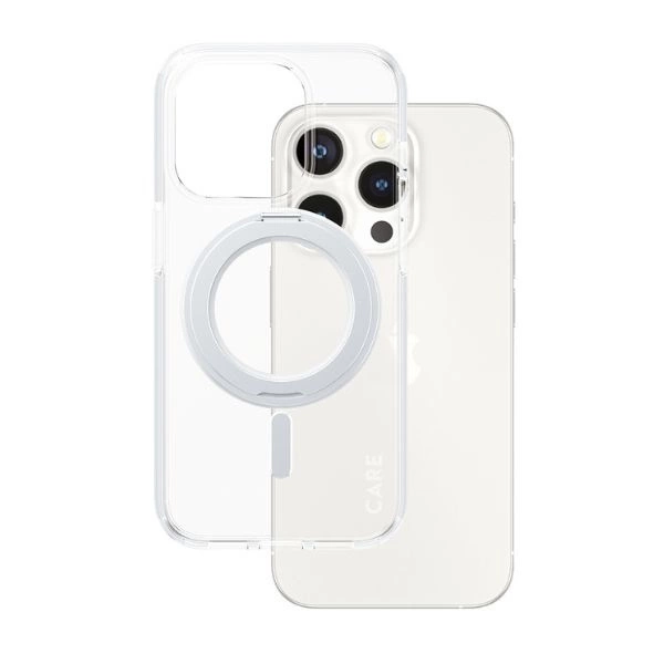 CARE by PanzerGlass Kickstand Case MagSafe for iPhone 15 Pro - silvereng