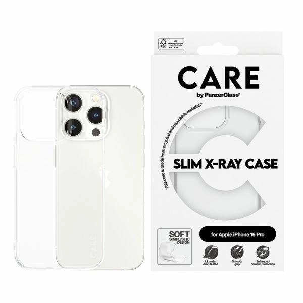 CARE by PanzerGlass Slim X-Ray Case for iPhone 15 Pro - Cleareng