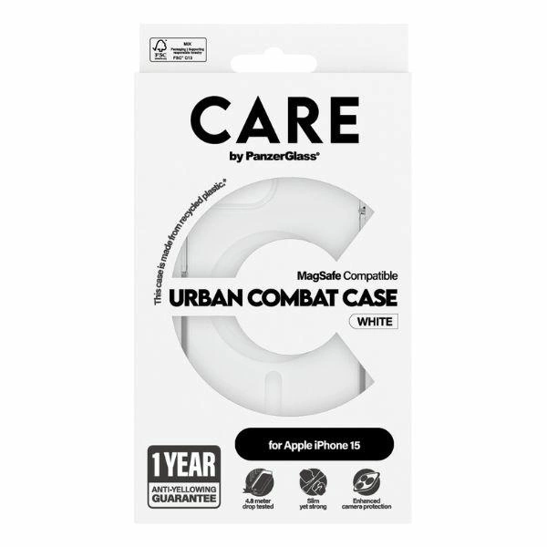 CARE by PanzerGlass Urban Combat Case MagSafe for iPhone 15 - Whiteeng