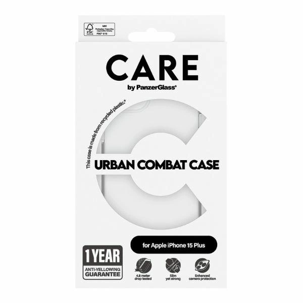 CARE by PanzerGlass Urban Combat Case for iPhone 15 Plus - Cleareng