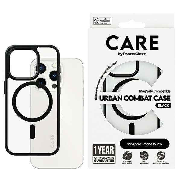CARE by PanzerGlass Urban Combat Case MagSafe for iPhone 15 Pro - Blackeng