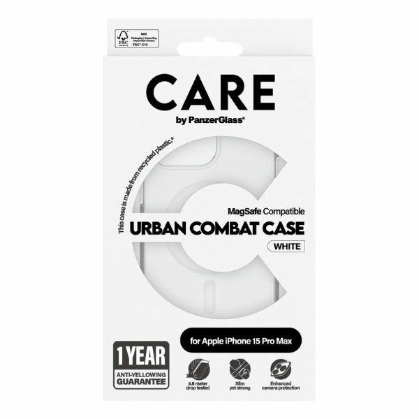 CARE by PanzerGlass Urban Combat Case MagSafe for iPhone 15 Pro Max - Whiteeng