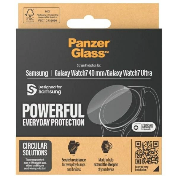PanzerGlass tempered glass for Samsung Galaxy Watch Ultra (47mm)/ Watch 7 (40mm)eng