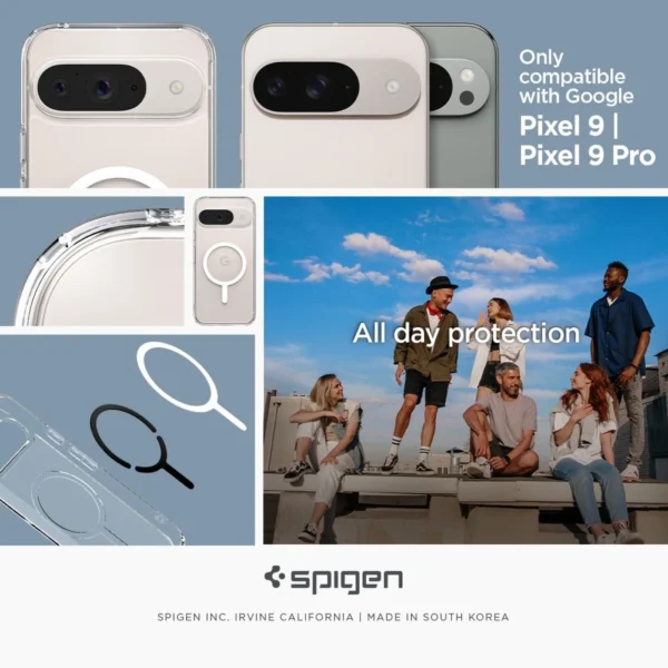 Spigen Ultra Hybrid OneTap Ring MagSafe Google Pixel 9 Pro case - whiteeng