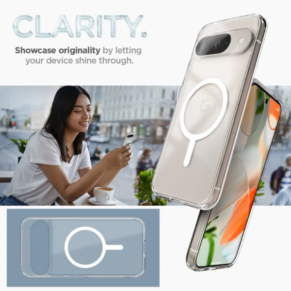 Spigen Ultra Hybrid OneTap Ring MagSafe Google Pixel 9 Pro case - whiteeng