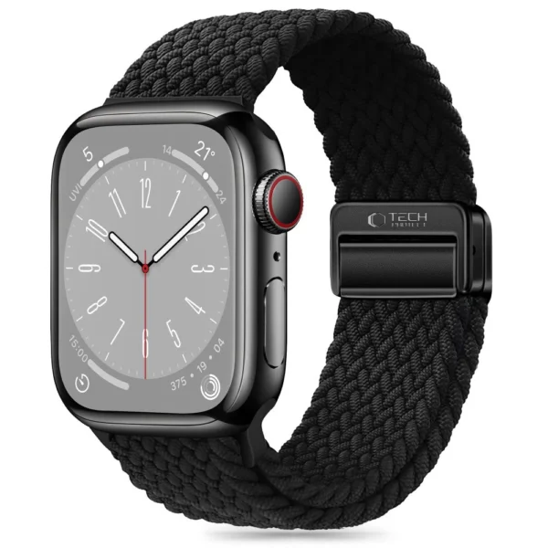 Tech-Protect Nylonmag Strap for Apple Watch 4 / 5 / 6 / 7 / 8 / 9 / SE (38 / 40 / 41 mm) - Blackeng