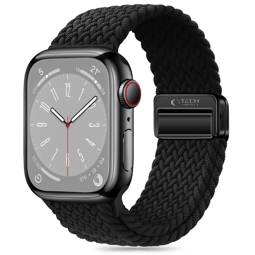 Tech-Protect Nylonmag Strap for Apple Watch 4 / 5 / 6 / 7 / 8 / 9 / SE (38 / 40 / 41 mm) - Blackeng