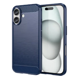 Carbon Case for iPhone 16 Silicone Case - Blueeng