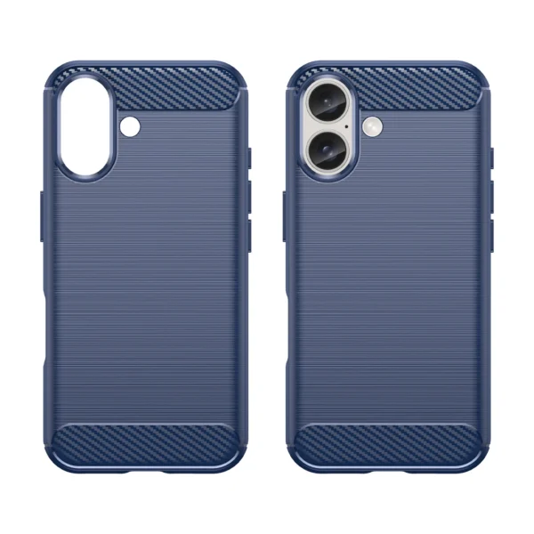 Carbon Case for iPhone 16 Silicone Case - Blueeng