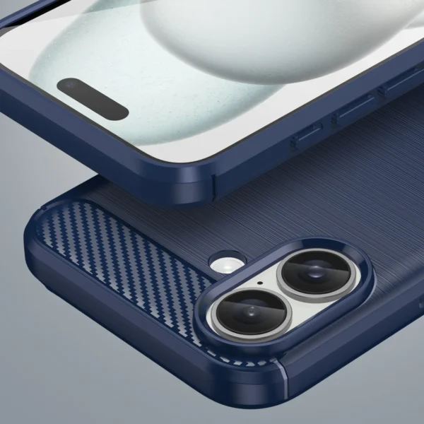 Carbon Case for iPhone 16 Plus - Blueeng