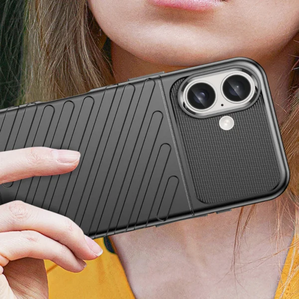 Thunder Case iPhone 16 Silicone Case - Blackeng