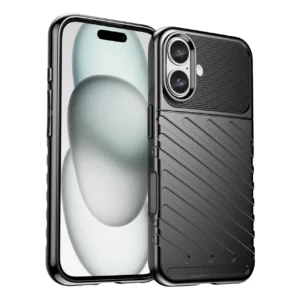 Thunder Case for iPhone 16 Plus Silicone Case - Blackeng