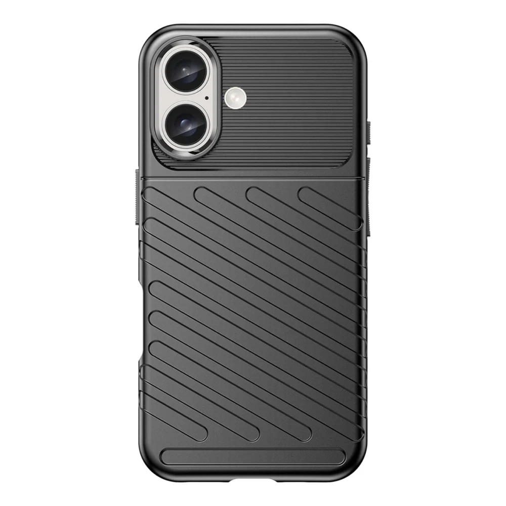 Thunder Case for iPhone 16 Plus Silicone Case - Blackeng