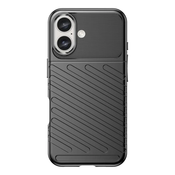 Thunder Case for iPhone 16 Plus Silicone Case - Blackeng