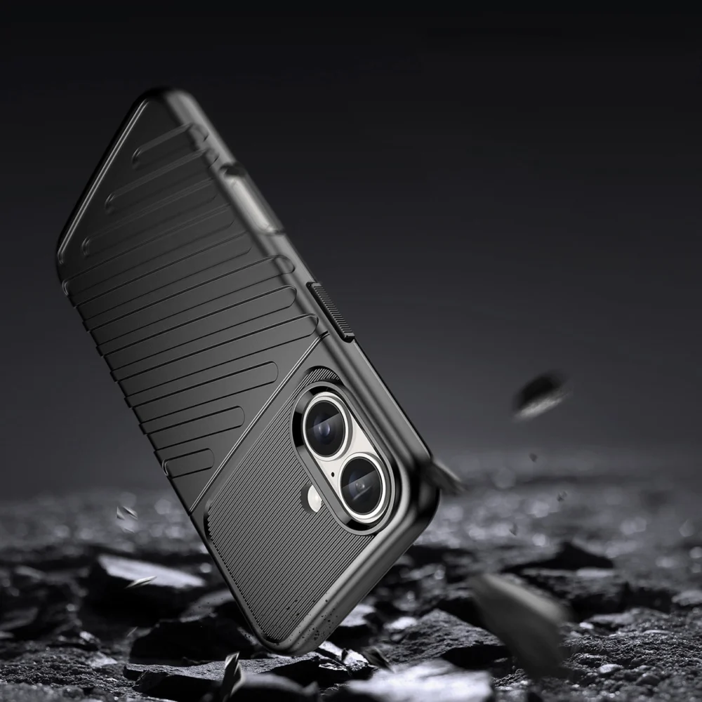 Thunder Case for iPhone 16 Plus Silicone Case - Blackeng
