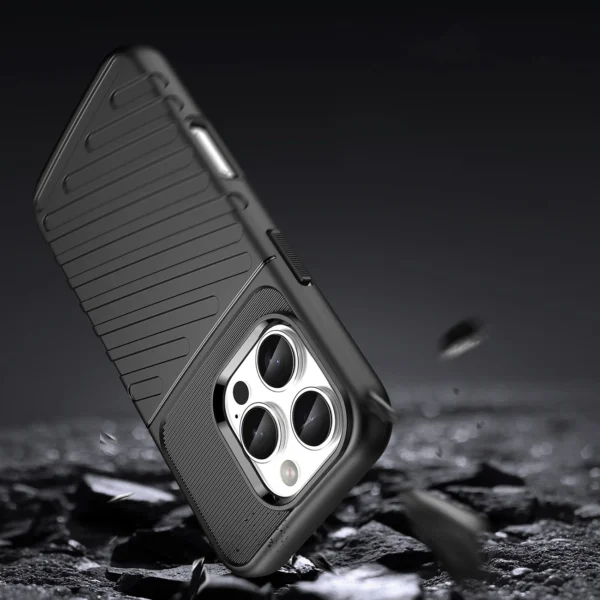 Thunder Case for iPhone 16 Pro Max Silicone Case - Blackeng