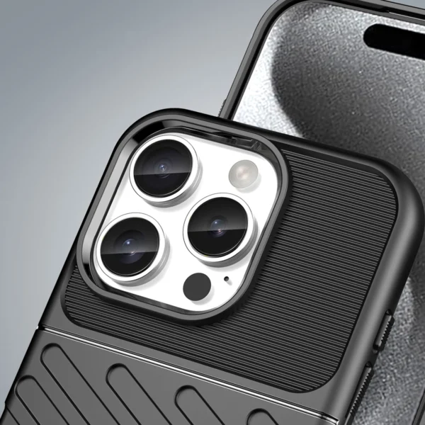 Thunder Case for iPhone 16 Pro Max Silicone Case - Blackeng