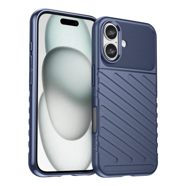 Thunder Case for iPhone 16 Plus Silicone Case - Blueeng