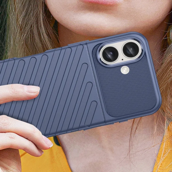 Thunder Case for iPhone 16 Plus Silicone Case - Blueeng