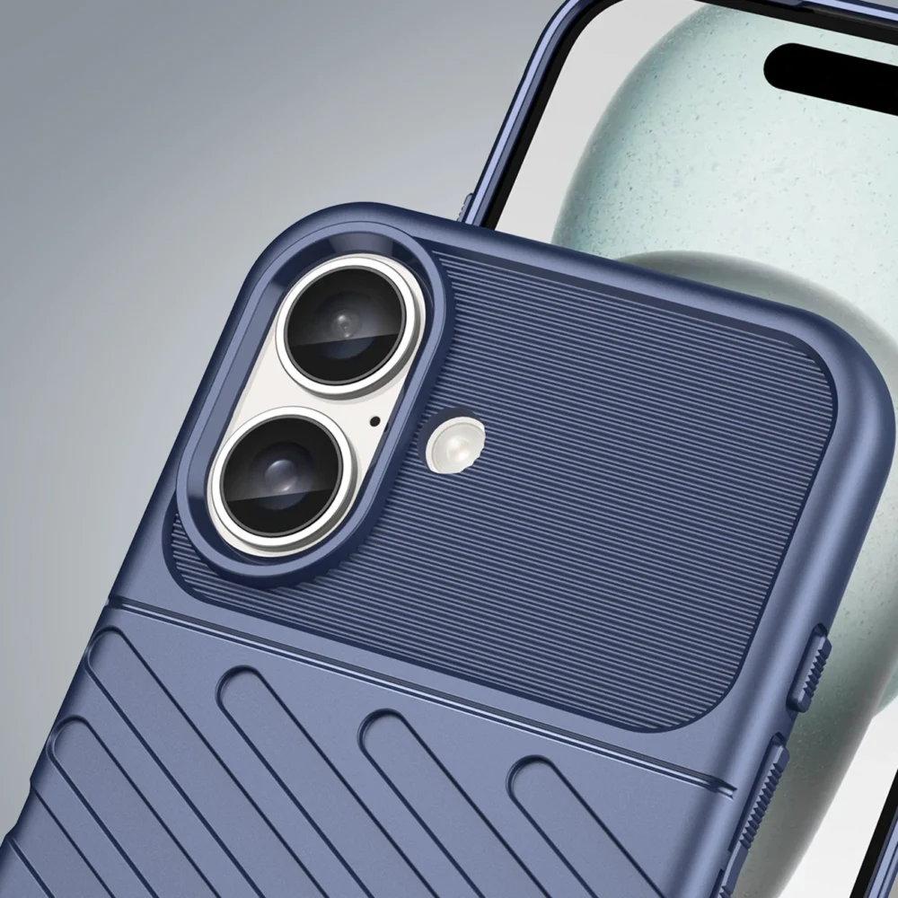 Thunder Case for iPhone 16 Plus Silicone Case - Blueeng