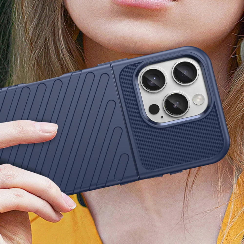 Thunder Case for iPhone 16 Pro Silicone Case - Blueeng