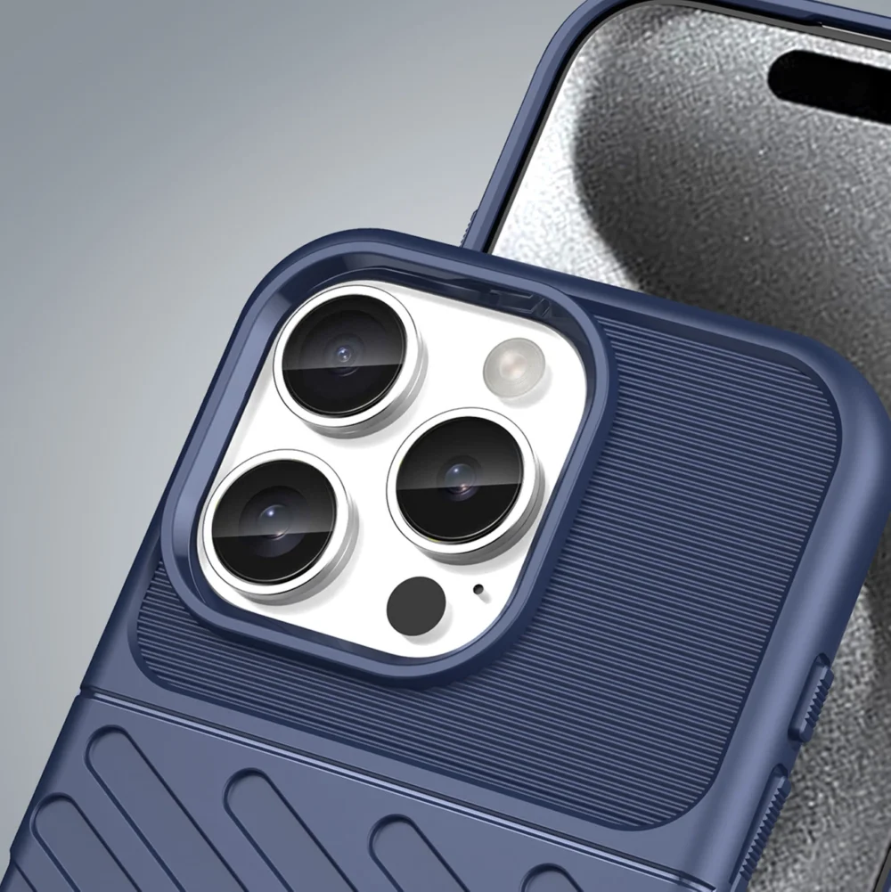 Thunder Case for iPhone 16 Pro Silicone Case - Blueeng