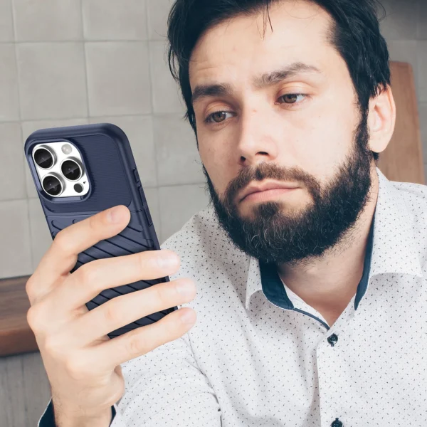 Thunder Case for iPhone 16 Pro Silicone Case - Blueeng