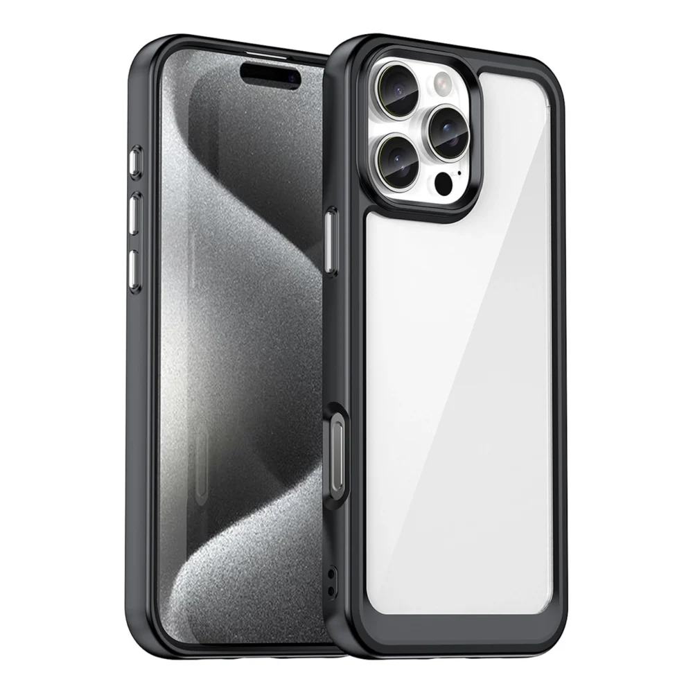 Outer Space Case with Gel Frame for iPhone 16 Pro - Blackeng
