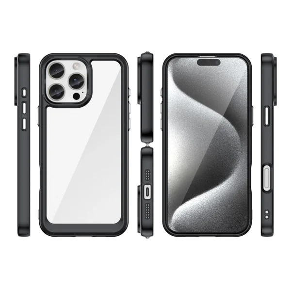 Outer Space Case with Gel Frame for iPhone 16 Pro - Blackeng