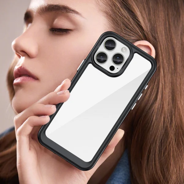 Outer Space Case with Gel Frame for iPhone 16 Pro Max - Blackeng
