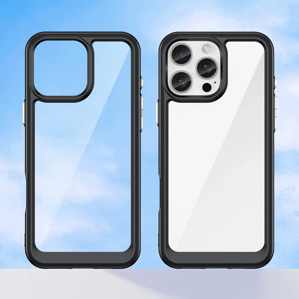 Outer Space Case with Gel Frame for iPhone 16 Pro Max - Blackeng