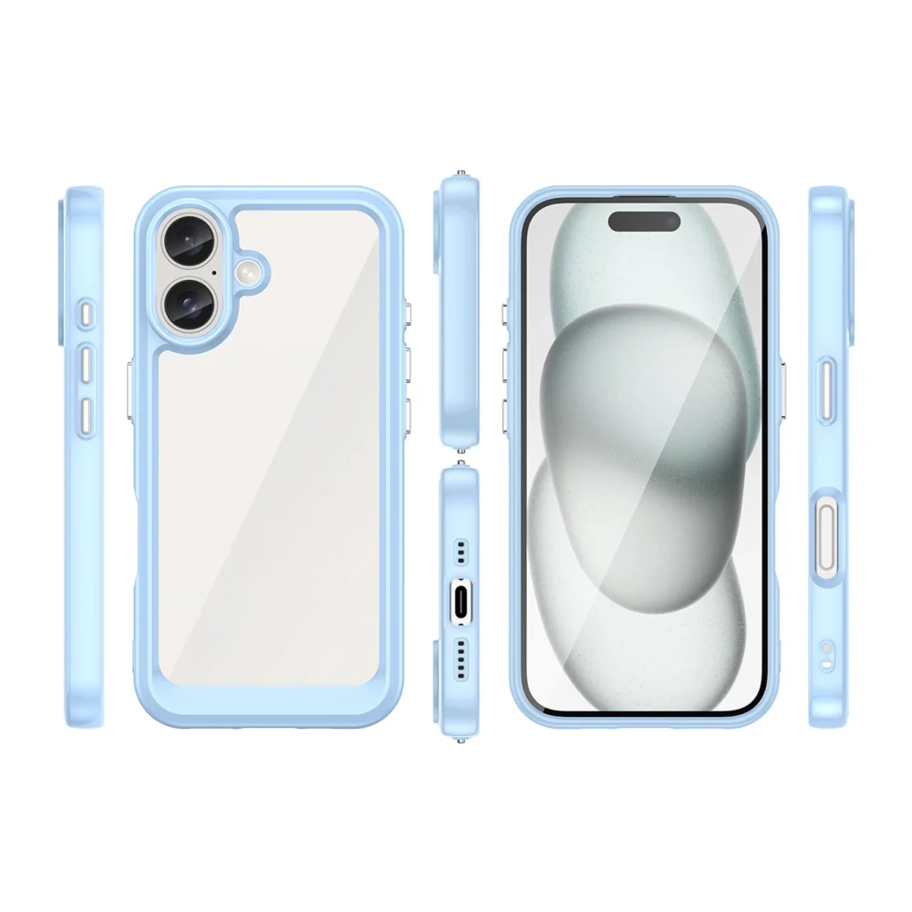 Outer Space Case with Gel Frame for iPhone 16 Plus - Blueeng