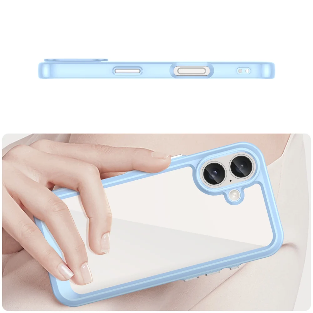 Outer Space Case with Gel Frame for iPhone 16 Plus - Blueeng