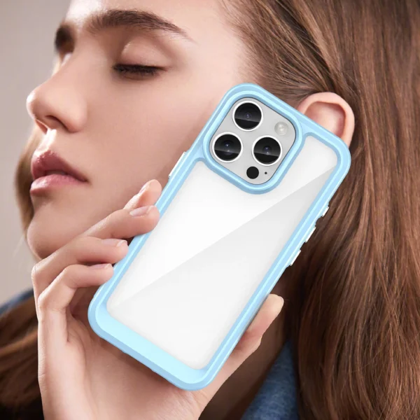 Outer Space Case with Gel Frame for iPhone 16 Pro Max - Blueeng