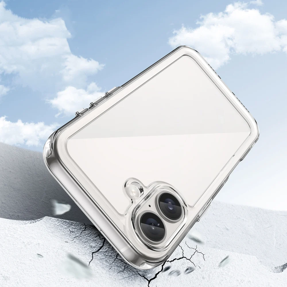 Outer Space Case with Gel Frame for iPhone 16 - Cleareng