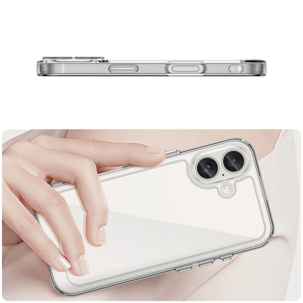 Outer Space Case with Gel Frame for iPhone 16 - Cleareng