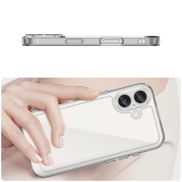 Outer Space Case with Gel Frame for iPhone 16 - Cleareng