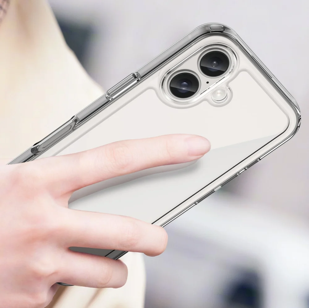 Outer Space Case with Gel Frame for iPhone 16 Plus - Cleareng